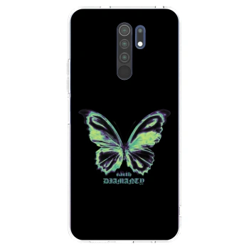 Picasee silikonowe przeźroczyste etui na Xiaomi Redmi 9 - Diamanty Blue