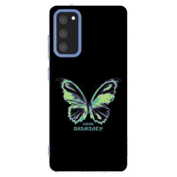 Picasee silikonowe przeźroczyste etui na Samsung Galaxy S20 FE - Diamanty Blue
