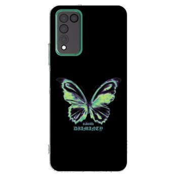 Picasee silikonowe przeźroczyste etui na Honor 10X Lite - Diamanty Blue