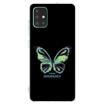 Picasee silikonowe przeźroczyste etui na Samsung Galaxy M51 M515F - Diamanty Blue