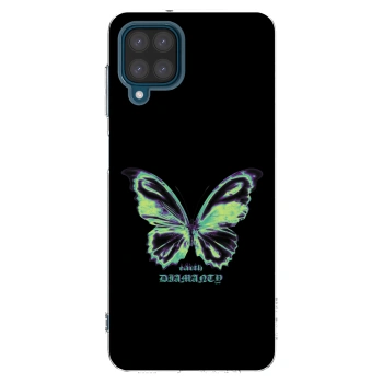 Picasee silikonowe przeźroczyste etui na Samsung Galaxy A12 A125F - Diamanty Blue