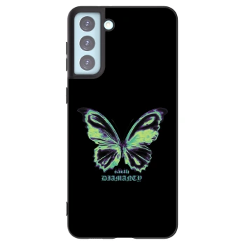 Picasee silikonowe czarne etui na Samsung Galaxy S21+ 5G G996F - Diamanty Blue