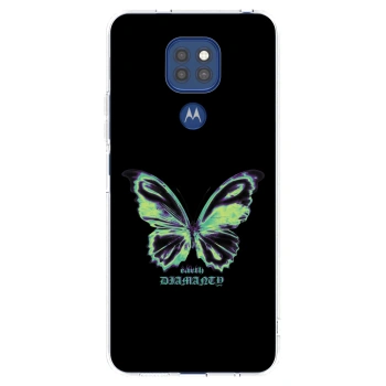 Picasee silikonowe przeźroczyste etui na Motorola Moto G9 Play - Diamanty Blue
