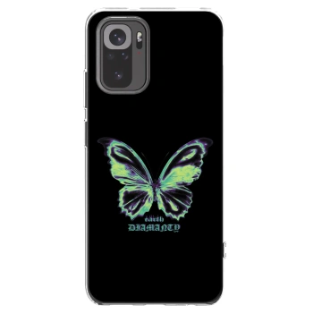 Picasee silikonowe przeźroczyste etui na Xiaomi Redmi Note 10 - Diamanty Blue