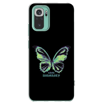 Picasee silikonowe przeźroczyste etui na Xiaomi Redmi Note 10 Pro - Diamanty Blue