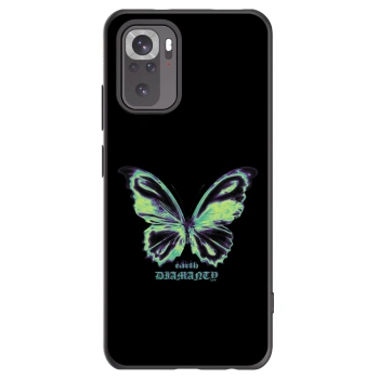Picasee silikonowe czarne etui na Xiaomi Redmi Note 10S - Diamanty Blue