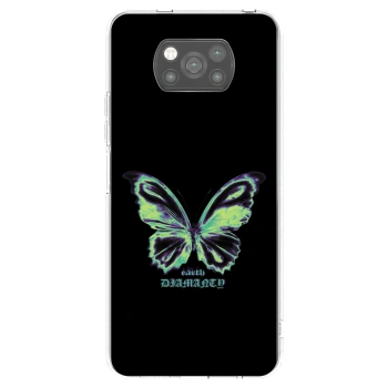 Picasee silikonowe czarne etui na Xiaomi Poco X3 Pro - Diamanty Blue