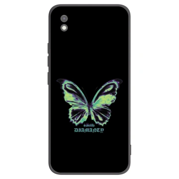 Picasee silikonowe czarne etui na Xiaomi Redmi 9AT - Diamanty Blue