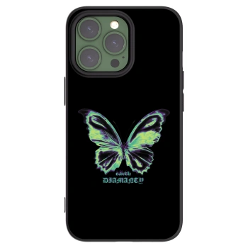 Picasee silikonowe czarne etui na Apple iPhone 13 Pro - Diamanty Blue