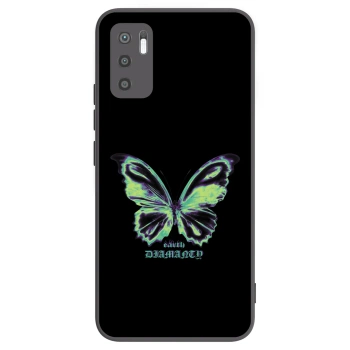 Picasee silikonowe czarne etui na Xiaomi Redmi Note 10 5G - Diamanty Blue