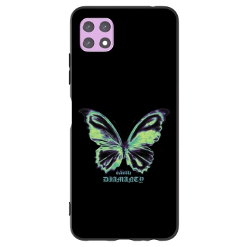 Picasee silikonowe czarne etui na Samsung Galaxy A22 A226B 5G - Diamanty Blue