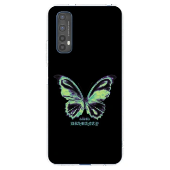 Picasee silikonowe przeźroczyste etui na Realme 7 - Diamanty Blue