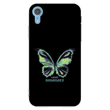 Picasee silikonowe przeźroczyste etui na Apple iPhone XR - Diamanty Blue