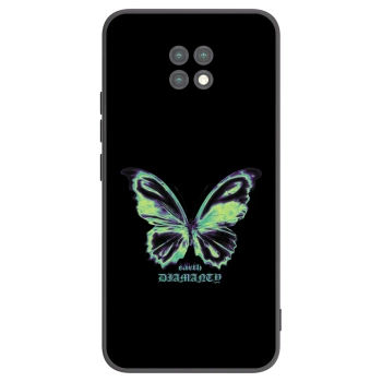 Picasee silikonowe czarne etui na Xiaomi Redmi Note 9T - Diamanty Blue