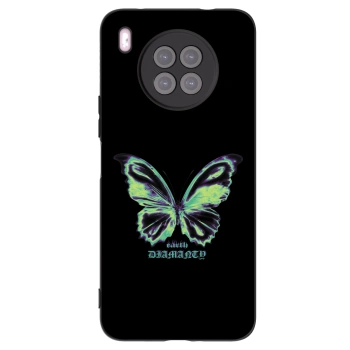 Picasee silikonowe czarne etui na Huawei Nova 8i - Diamanty Blue