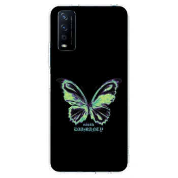Picasee silikonowe przeźroczyste etui na Vivo Y11s - Diamanty Blue
