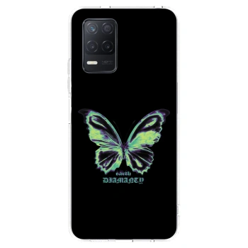 Picasee silikonowe przeźroczyste etui na Realme 8 5G - Diamanty Blue
