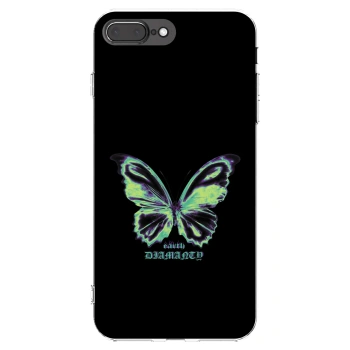 Picasee silikonowe przeźroczyste etui na Apple iPhone 7 Plus - Diamanty Blue