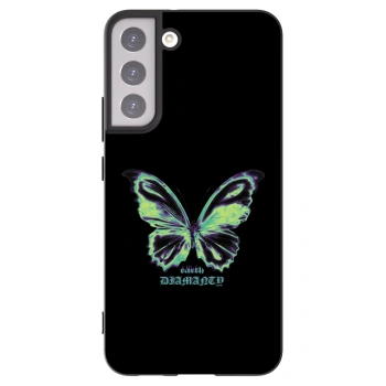 Picasee silikonowe czarne etui na Samsung Galaxy S22+ 5G - Diamanty Blue