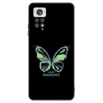 Picasee silikonowe czarne etui na Xiaomi Redmi Note 11 - Diamanty Blue