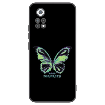 Picasee silikonowe czarne etui na Xiaomi Poco X4 Pro 5G - Diamanty Blue