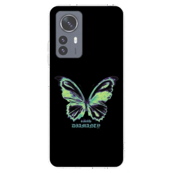 Picasee silikonowe przeźroczyste etui na Xiaomi 12 Pro - Diamanty Blue