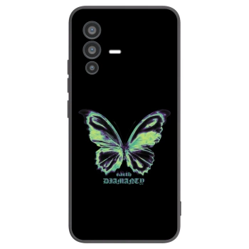 Picasee silikonowe czarne etui na Vivo V23 5G - Diamanty Blue