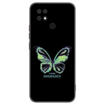 Picasee silikonowe czarne etui na Xiaomi Redmi 10C - Diamanty Blue