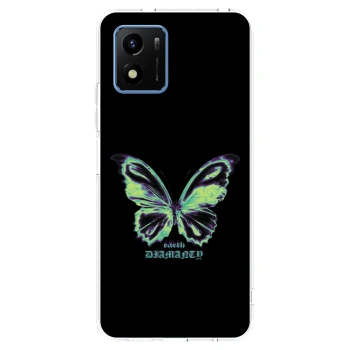 Picasee silikonowe przeźroczyste etui na Vivo Y01 - Diamanty Blue
