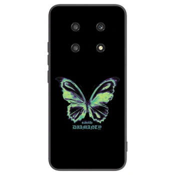 Picasee silikonowe czarne etui na Honor Magic4 Lite 5G - Diamanty Blue