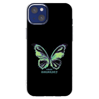 Picasee silikonowe przeźroczyste etui na Apple iPhone 14 Plus - Diamanty Blue