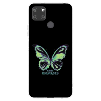 Picasee silikonowe przeźroczyste etui na Realme C21Y - Diamanty Blue