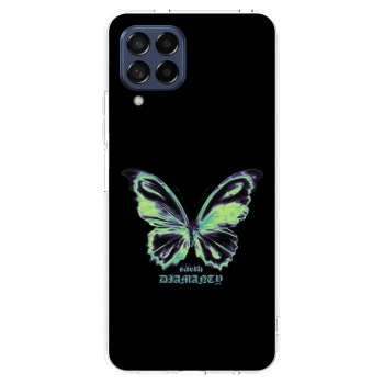 Picasee silikonowe przeźroczyste etui na Samsung Galaxy M53 5G - Diamanty Blue