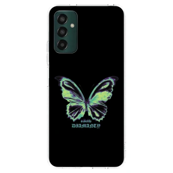 Picasee silikonowe przeźroczyste etui na Samsung Galaxy M13 M135F - Diamanty Blue