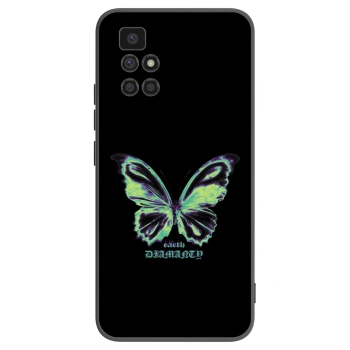 Picasee silikonowe czarne etui na Xiaomi Redmi 10 (2022) - Diamanty Blue