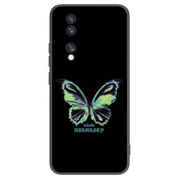 Picasee silikonowe czarne etui na Honor 70 - Diamanty Blue