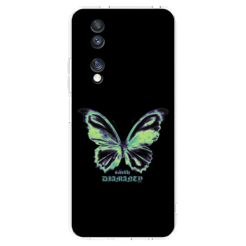 Picasee silikonowe przeźroczyste etui na Honor 70 - Diamanty Blue