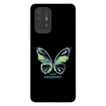 Picasee silikonowe przeźroczyste etui na OPPO A94 5G - Diamanty Blue