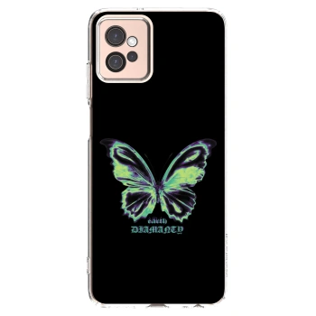 Picasee silikonowe przeźroczyste etui na Motorola Moto G32 - Diamanty Blue
