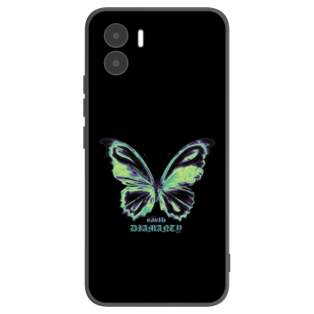 Picasee silikonowe czarne etui na Xiaomi Redmi A1 - Diamanty Blue