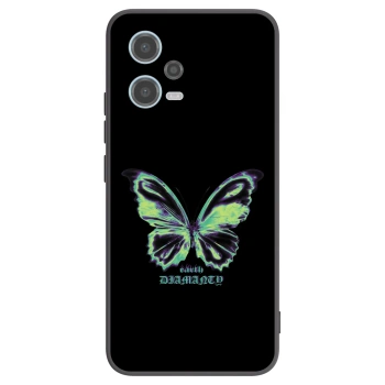 Picasee silikonowe czarne etui na Xiaomi Redmi Note 12 5G - Diamanty Blue