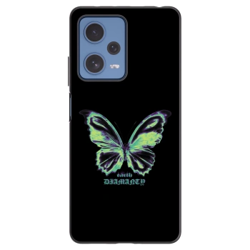 Picasee silikonowe czarne etui na Xiaomi Redmi Note 12 Pro 5G - Diamanty Blue