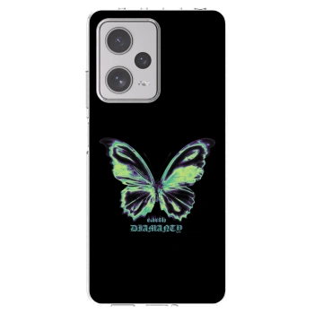 Picasee silikonowe przeźroczyste etui na Xiaomi Redmi Note 12 Pro+ 5G - Diamanty Blue