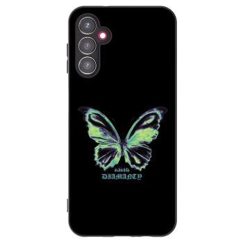 Picasee silikonowe czarne etui na Samsung Galaxy A14 5G A146P - Diamanty Blue