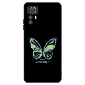 Picasee silikonowe czarne etui na Xiaomi Redmi Note 12S - Diamanty Blue