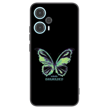 Picasee silikonowe czarne etui na Xiaomi Poco F5 - Diamanty Blue