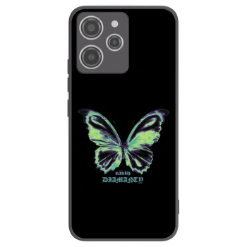 Picasee silikonowe czarne etui na Xiaomi Redmi 12 4G - Diamanty Blue