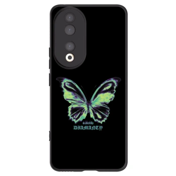 Picasee silikonowe czarne etui na Honor 90 5G - Diamanty Blue