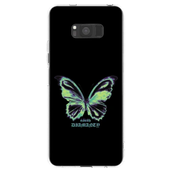 Picasee silikonowe przeźroczyste etui na Samsung Galaxy S8 G950F - Diamanty Blue