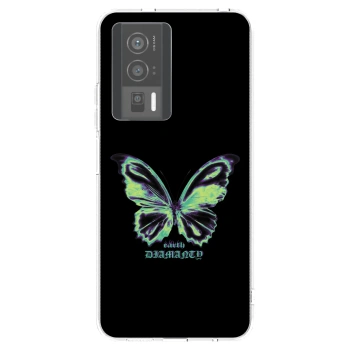 Picasee silikonowe przeźroczyste etui na Xiaomi Poco F5 Pro 5G - Diamanty Blue